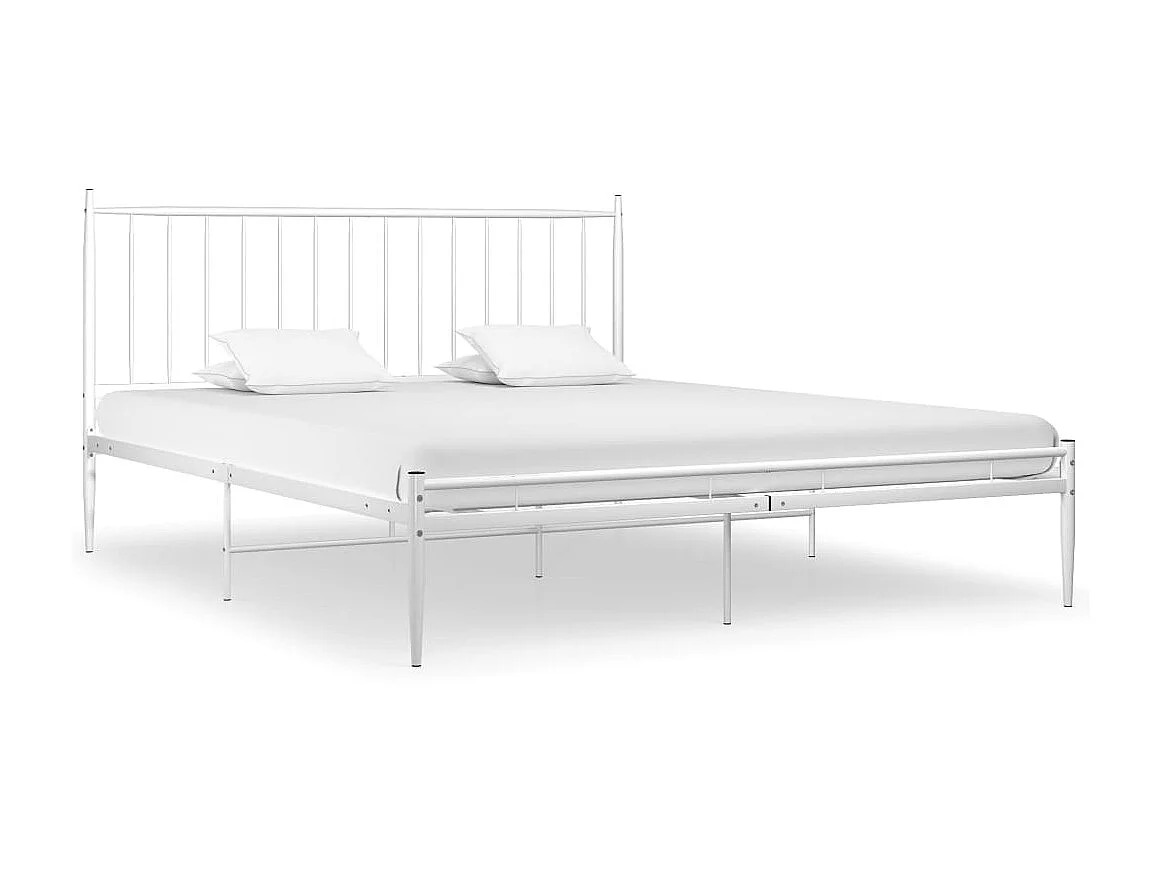 Cama 180x200 cm de metal blanco ES56541