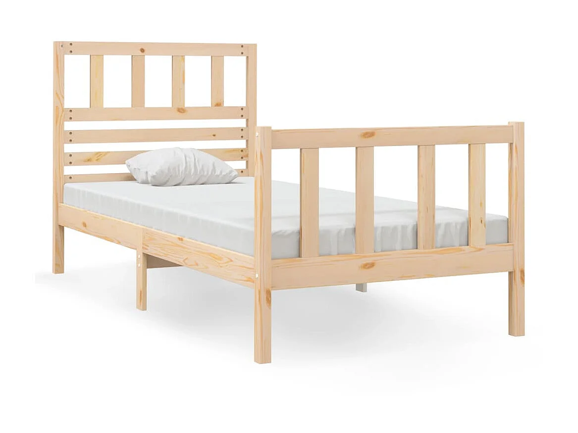 Cama pequena solteiro 75x190 cm madeira maciça PT621265