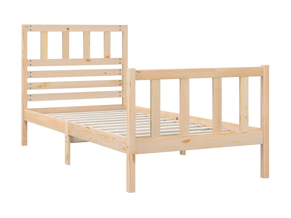 Cama pequena solteiro 75x190 cm madeira maciça PT621265