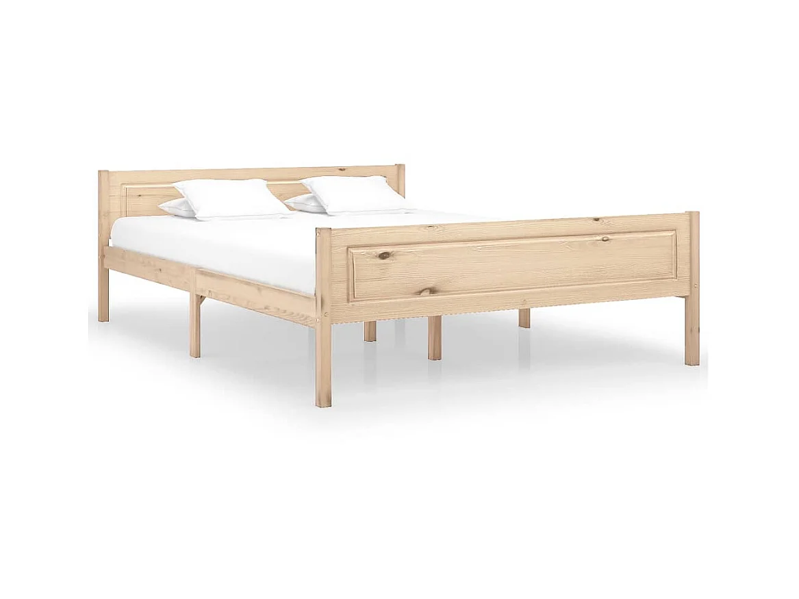 Lit-160x200 cm Bois de pin massif EGGB89238