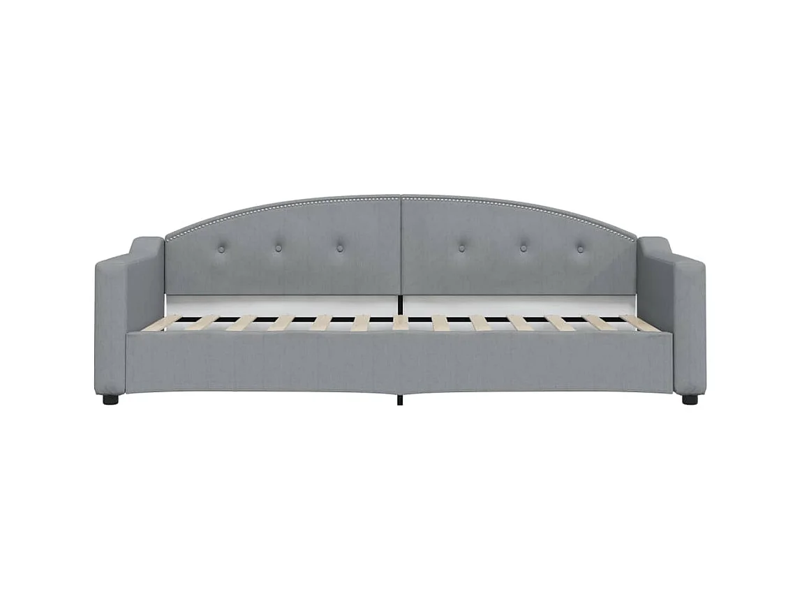 Cama 90x200 cm tela gris claro ES34194