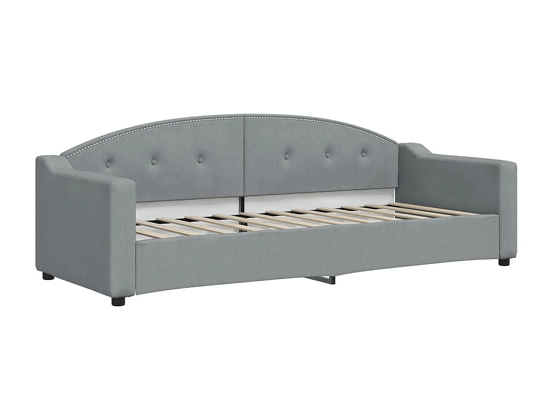 Lit-80x200 cm de repos gris clair tissu EGGB22822