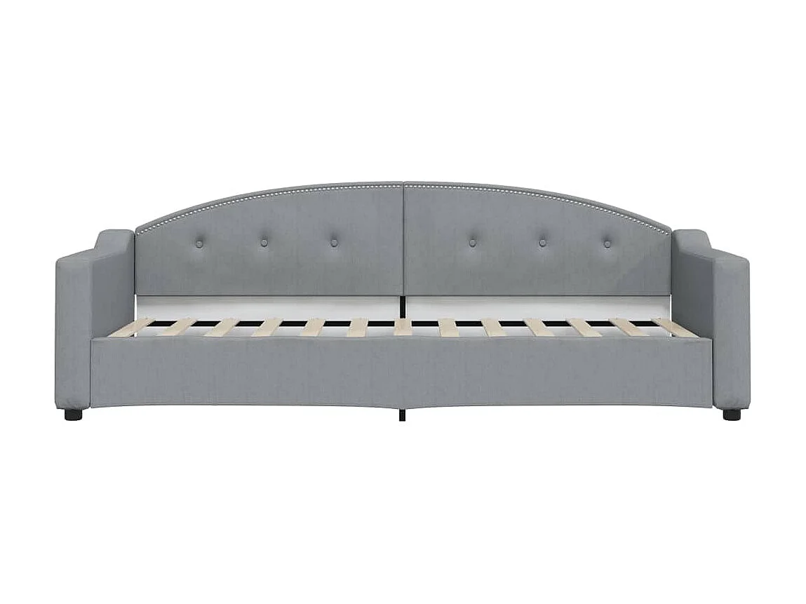 Lit-80x200 cm de repos gris clair tissu EGGB22822