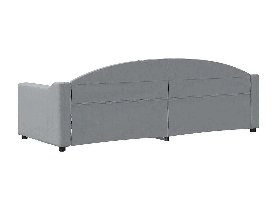 Lit-80x200 cm de repos gris clair tissu EGGB22822