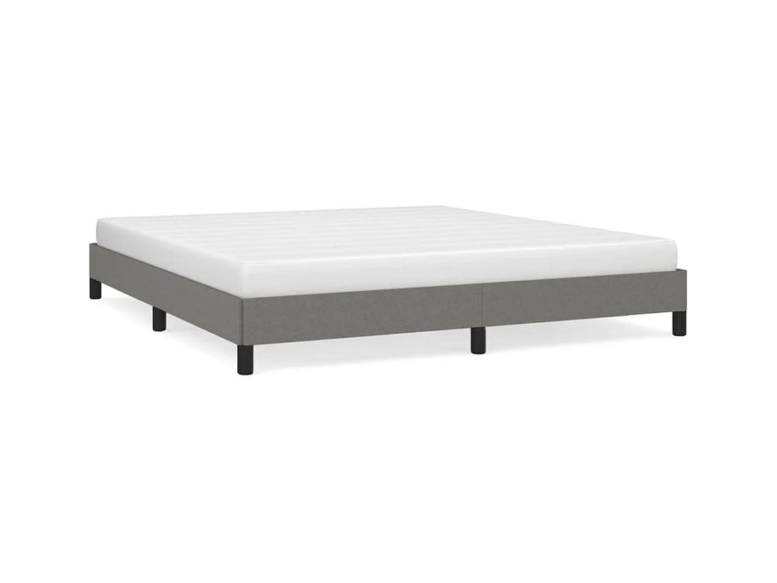 Lit-180x200 cm Gris foncé Tissu EGGB97835