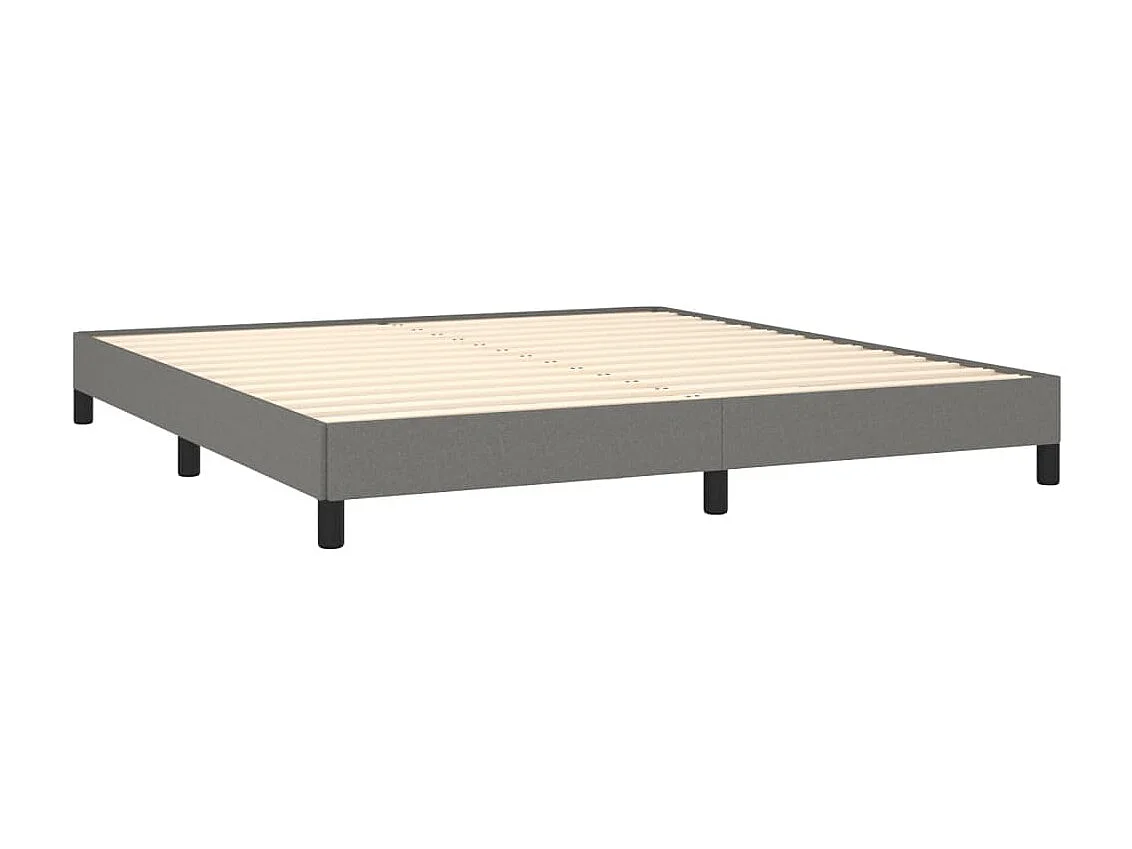 Lit-180x200 cm Gris foncé Tissu EGGB97835