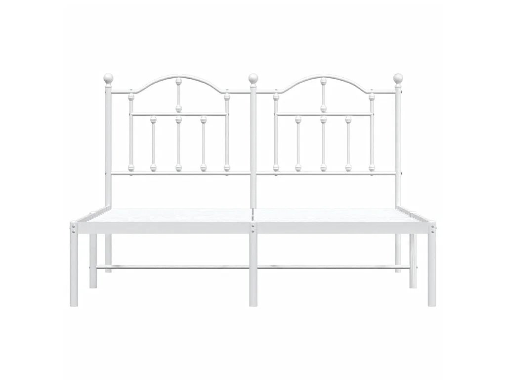 Cama com cabeceira 140x190 cm metal branco PT239764