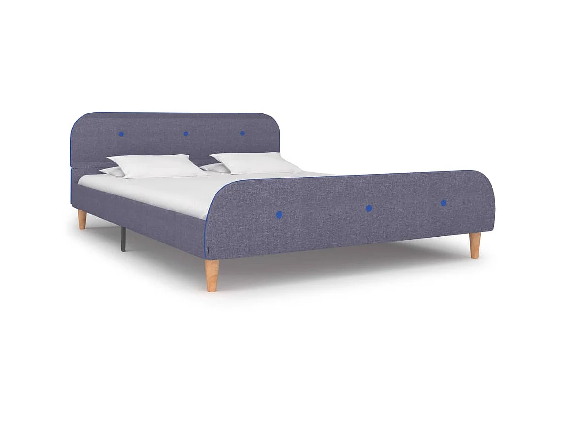 Lit-140x200 cm Gris clair Tissu EGGB31764
