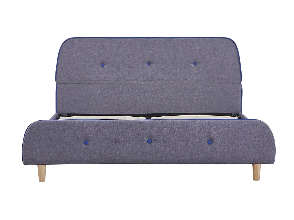 Cama 140x200 cm tecido cinzento-claro PT412603