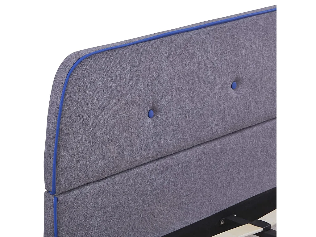 Cama 140x200 cm tecido cinzento-claro PT412603