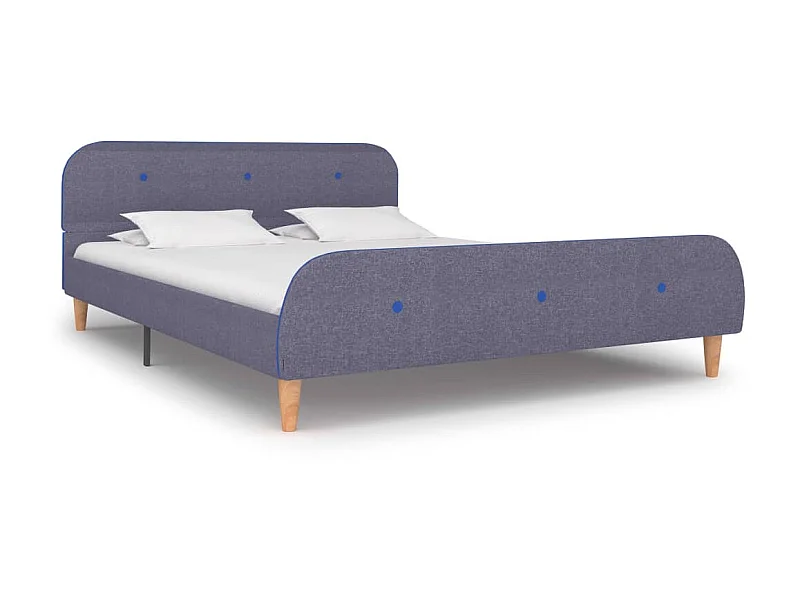 Lit-140x200 cm Gris clair Tissu EGGB31764