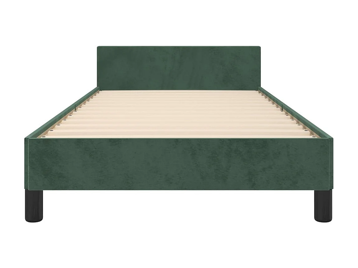 Bedframe met hoofdeinde fluweel donkergroen 80x200 cm NL81859