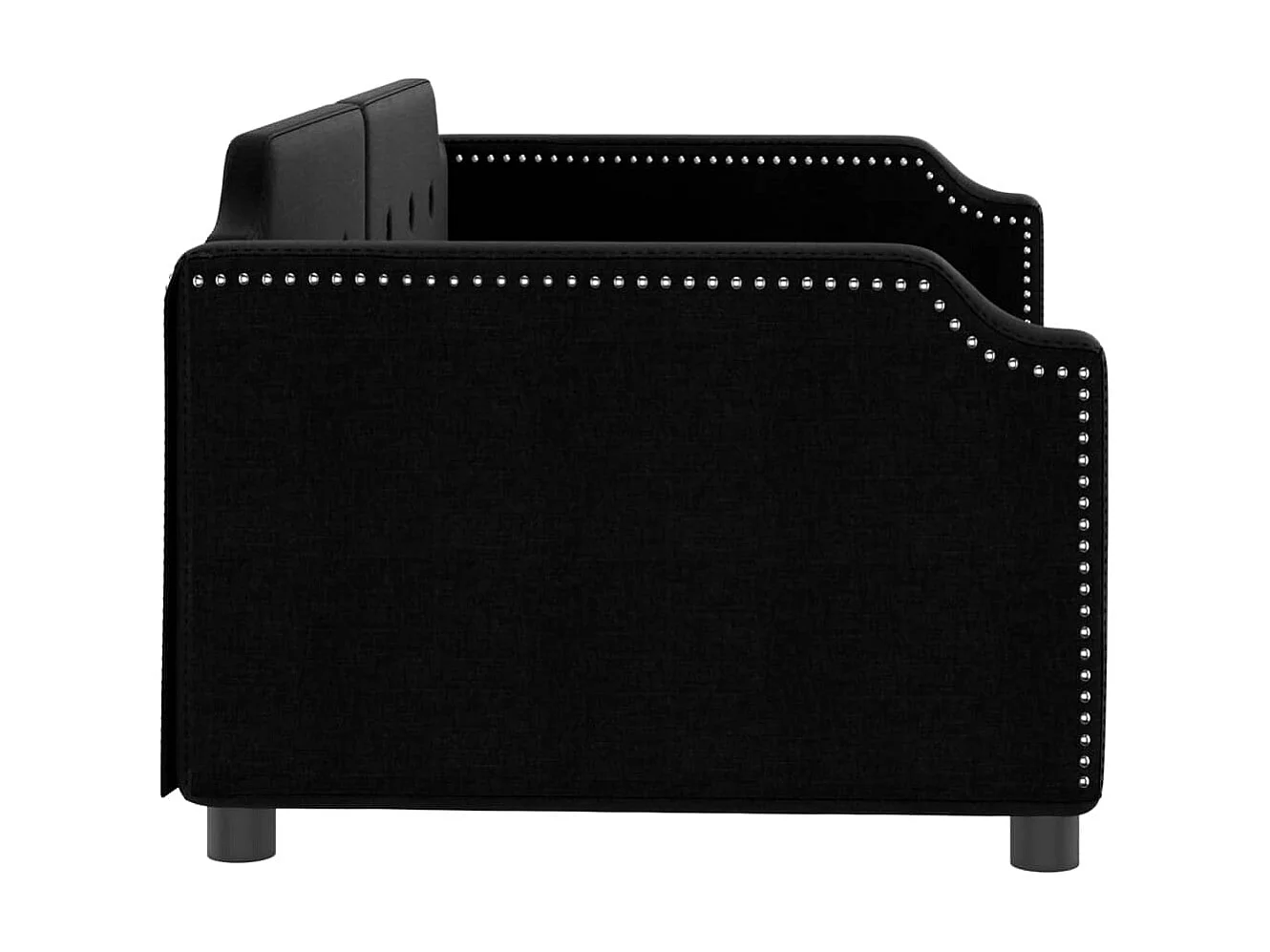 Lit-90x200 cm de repos noir tissu EGGB10688