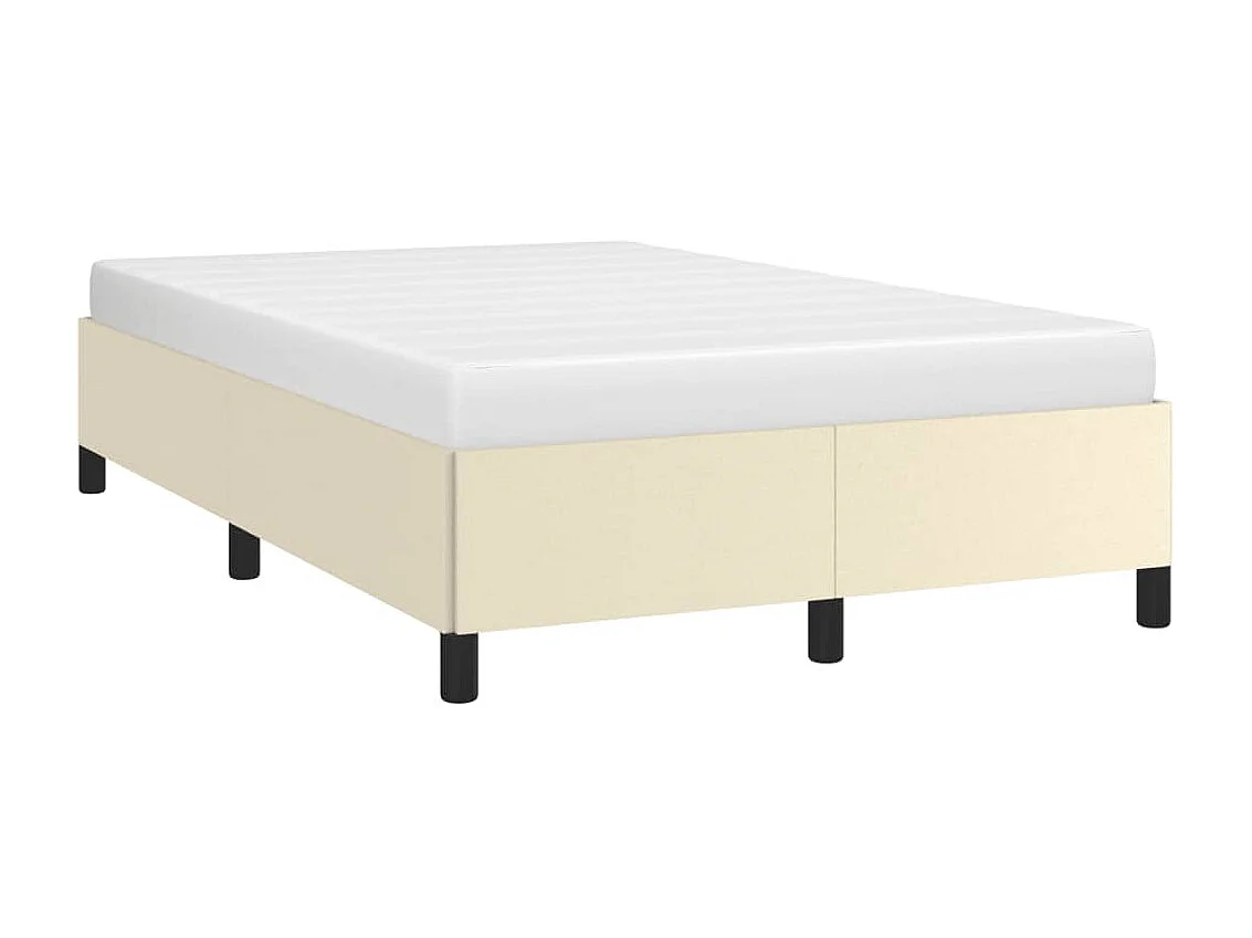 Lit-120x200 cm Crème Similicuir EGGB81654