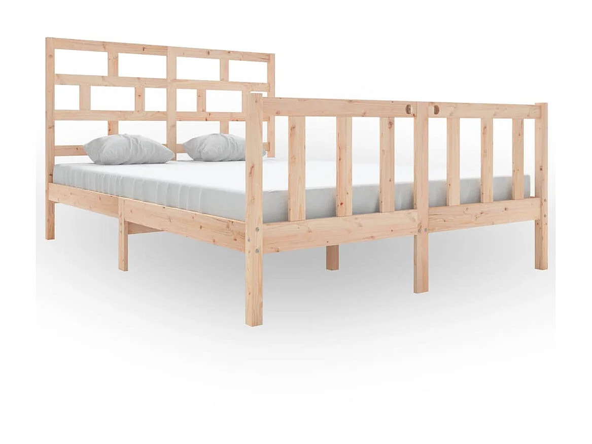 Lit-140x200 cm Bois de pin massif EGGB73434