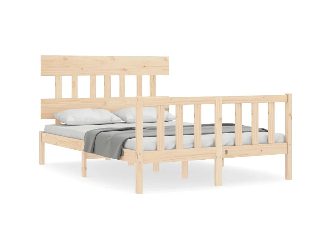 Lit-120x200 cm avec tête de lit bois massif EGGB92024