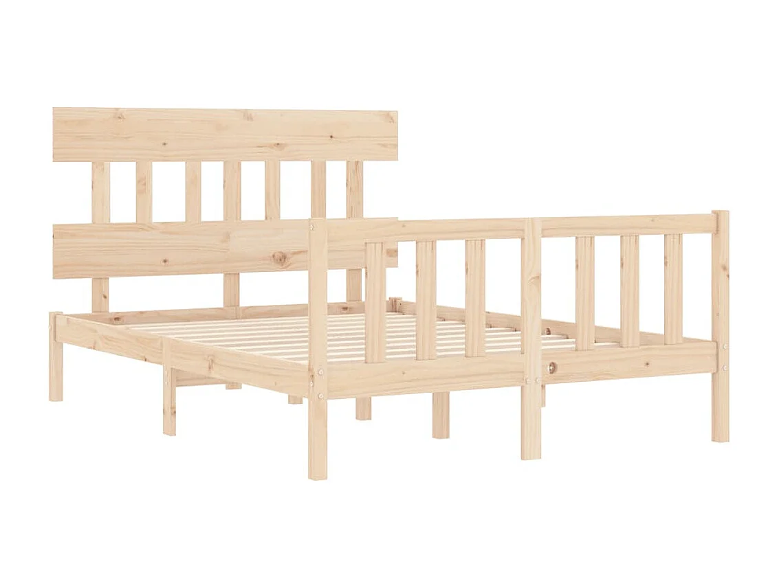 Lit-120x200 cm avec tête de lit bois massif EGGB92024