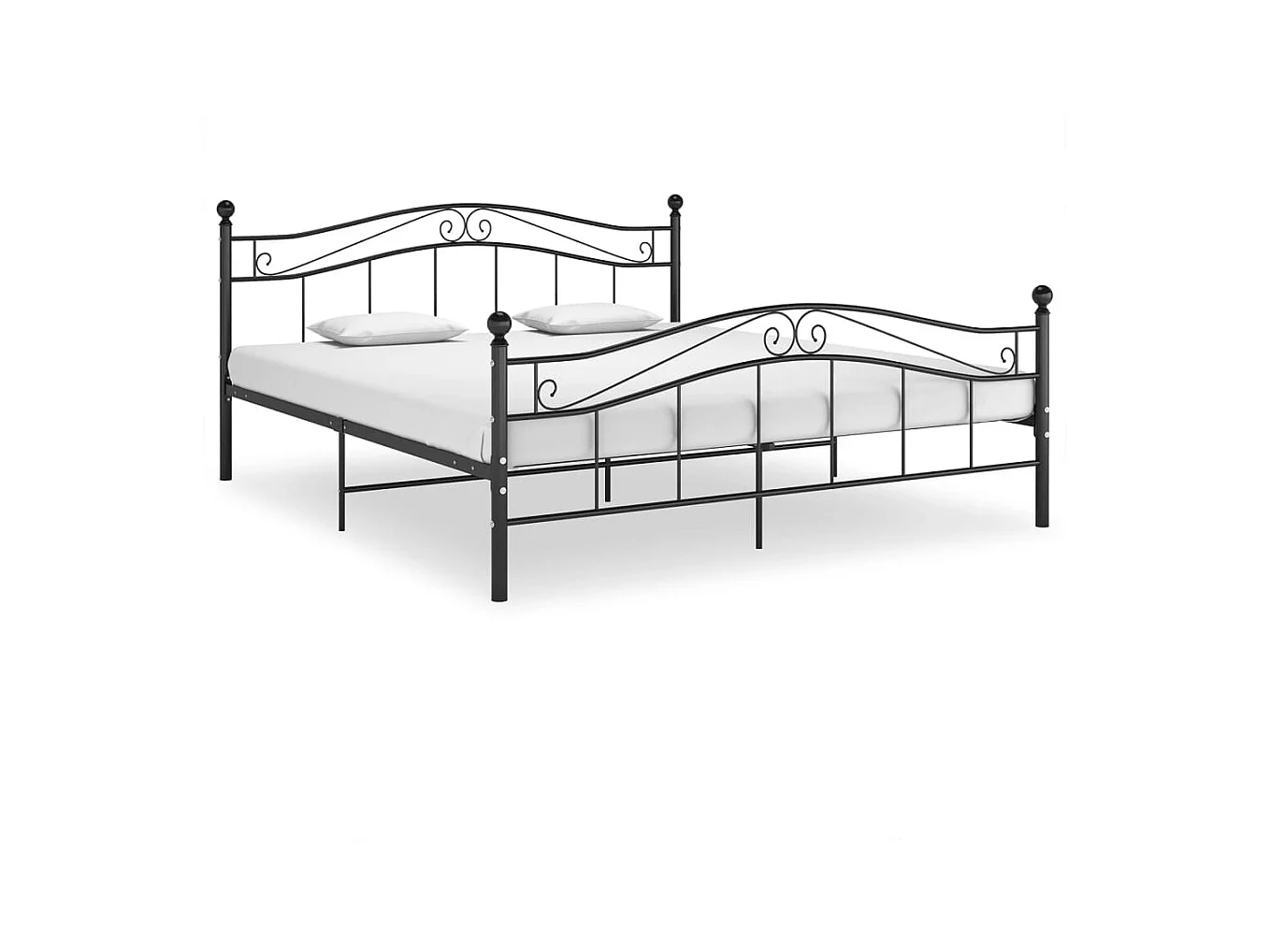 Cama 200x200 cm de metal negro ES68887