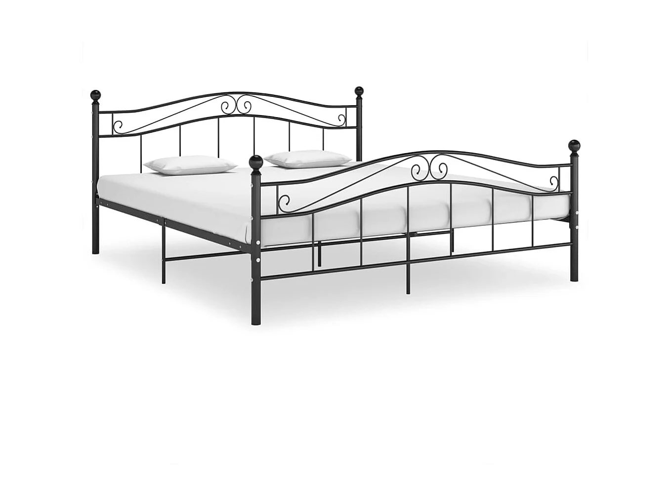 Cama 200x200 cm de metal negro ES68887