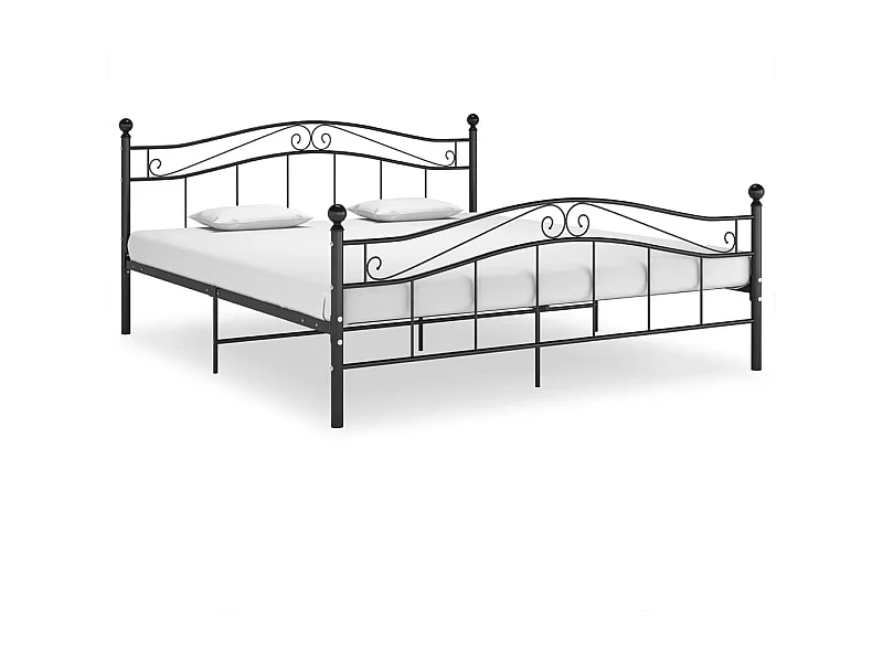 Cama 200x200 cm de metal negro ES68887