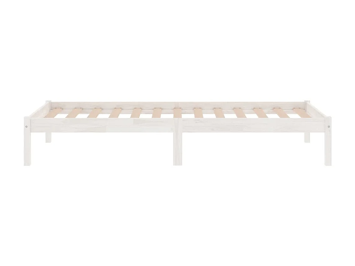 Cama solteiro 90x190 cm madeira maciça branco PT581498