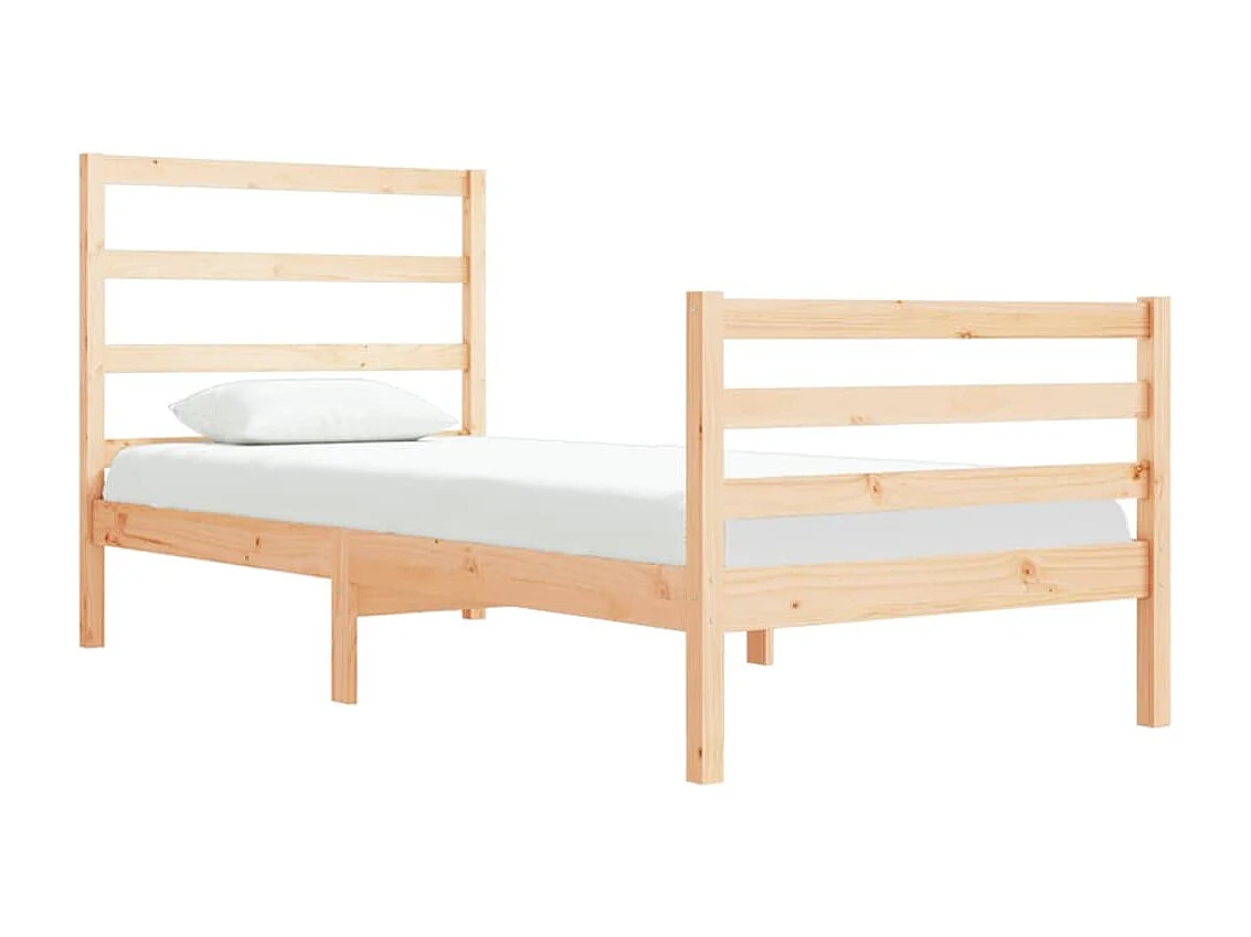 Lit-90x190 cm bois de pin massif simple EGGB13076