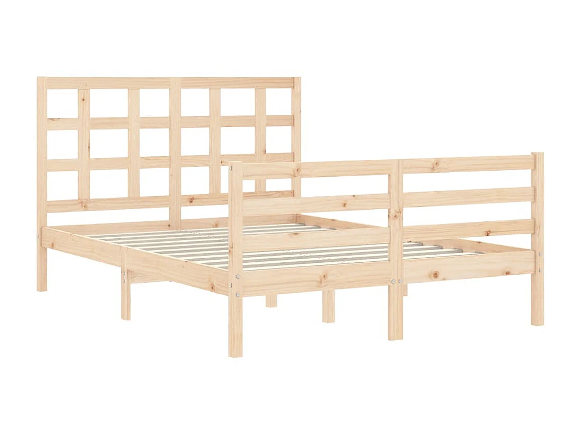 Lit-120x200 cm avec tête de lit bois massif EGGB79312