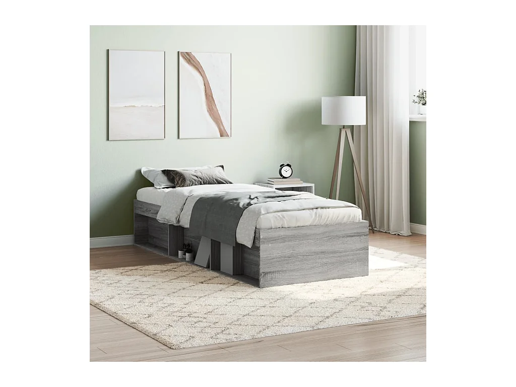 Lit-75x190 cm sonoma gris petit simple EGGB29400