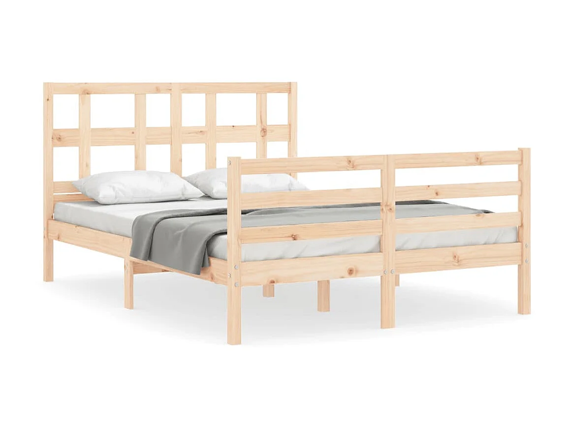 Bedframe met hoofdbord massief hout NL60295