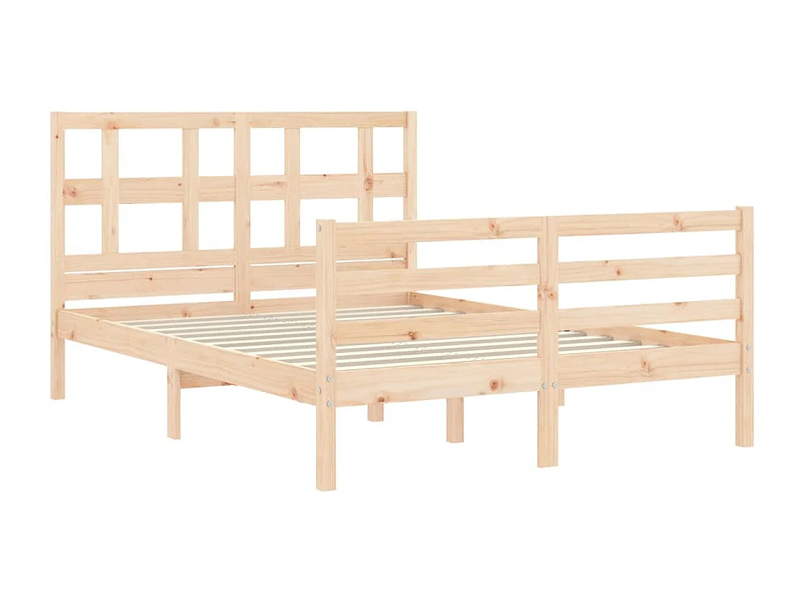 Bedframe met hoofdbord massief hout NL60295