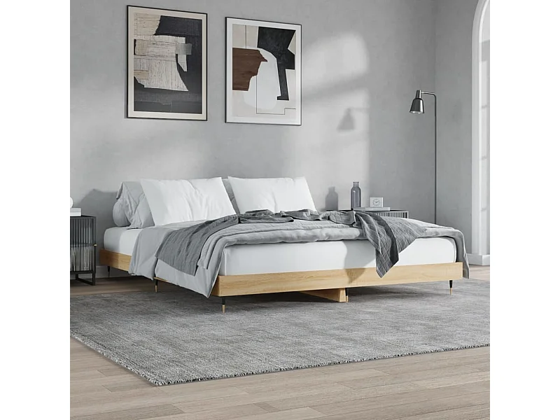 Cama 120x200 cm derivados madeira carvalho sonoma PT148575