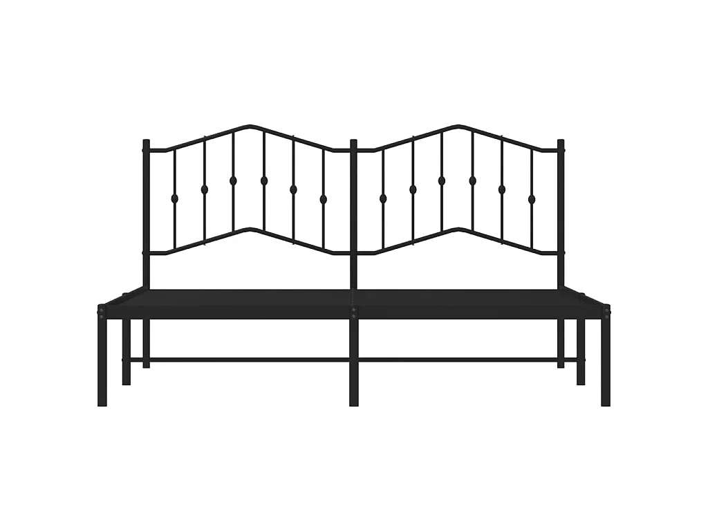 Cama com cabeceira 183x213 cm metal preto PT642750