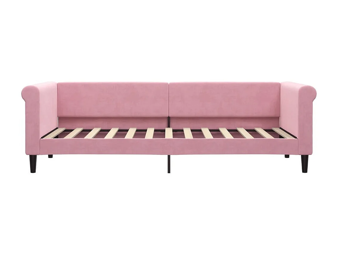Sofá-cama 80x200 cm veludo rosa PT194529
