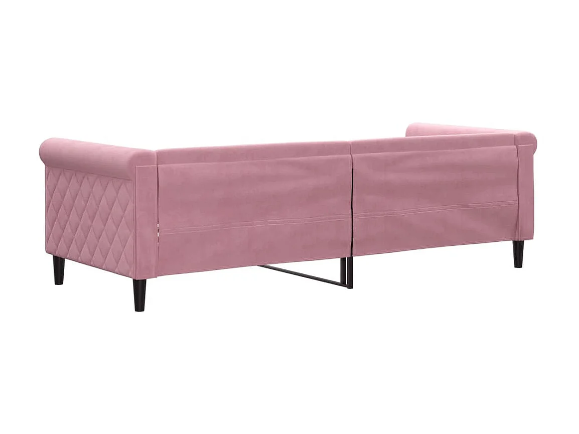 Sofá-cama 80x200 cm veludo rosa PT194529