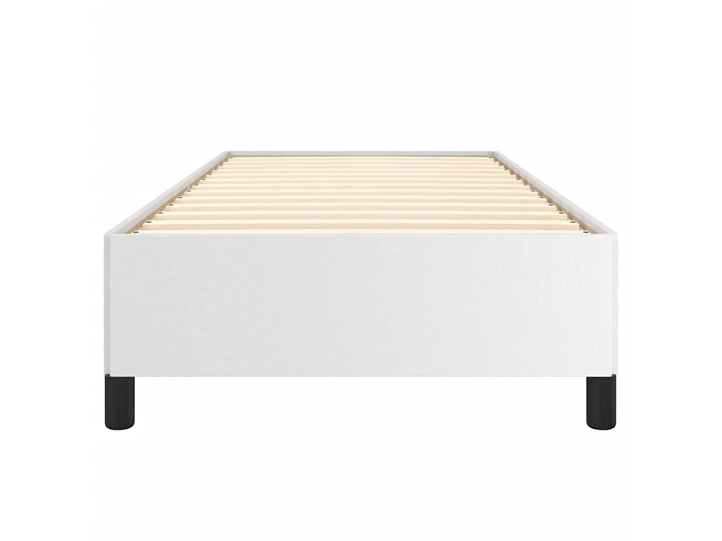 Cama 90x200 cm couro artificial branco PT176386