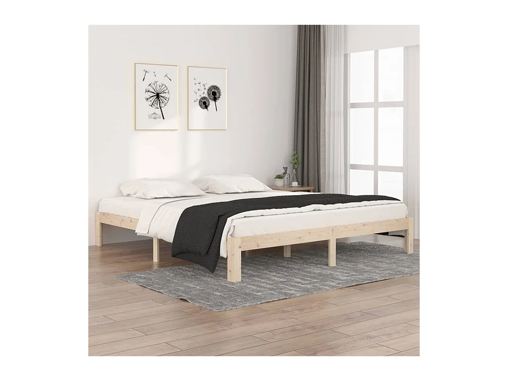 Cama super king 180x200 cm madeira maciça PT626425