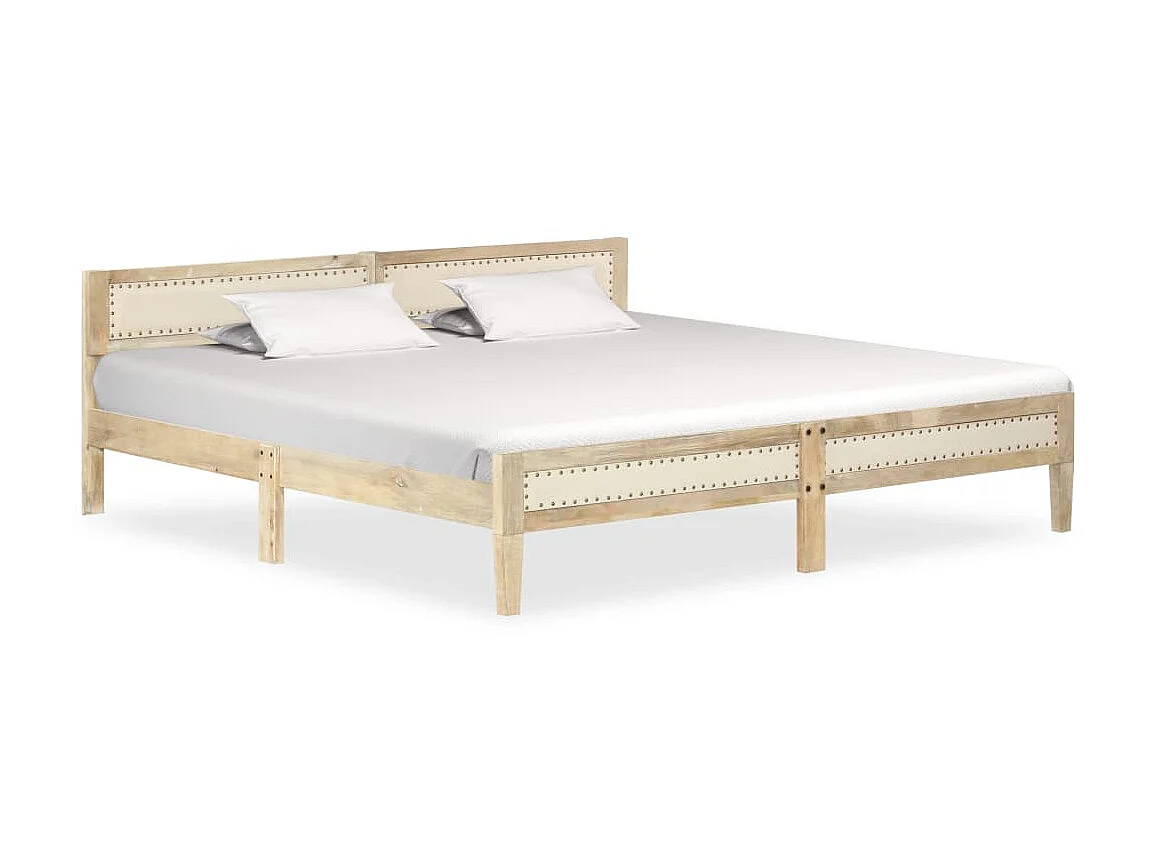 Cama 200 cm madeira de mangueira maciça PT428184