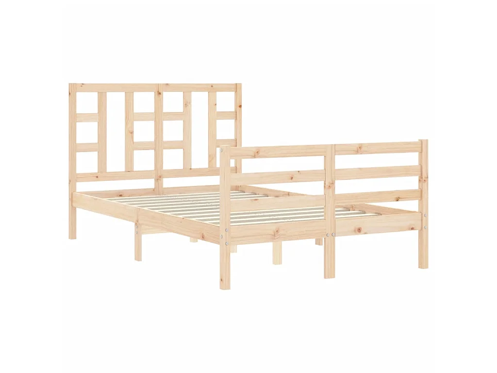 Cama 120x200 cm con cabecero madera maciza ES26578