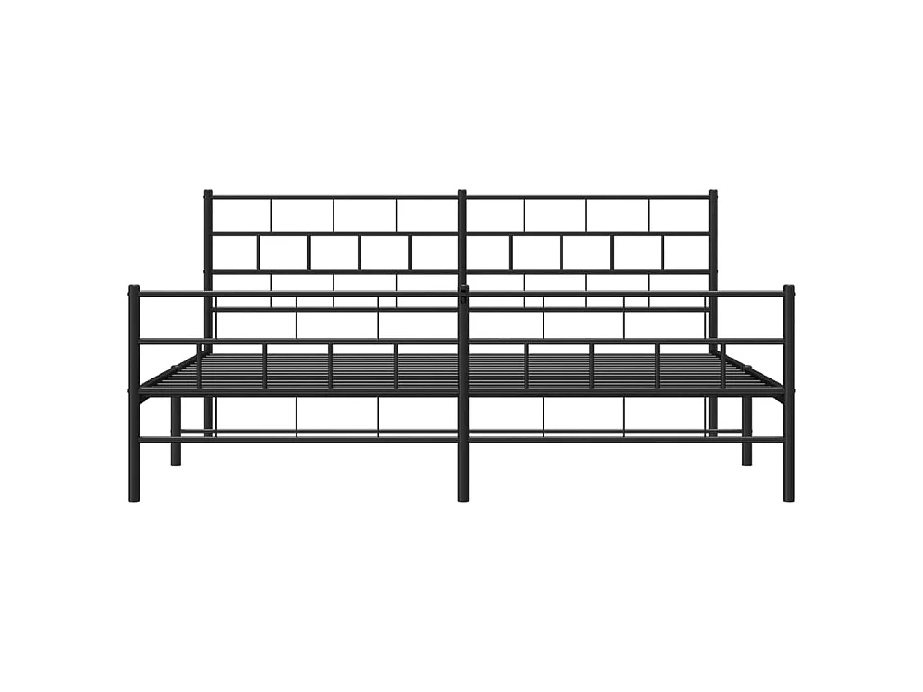 Bedframe met hoofd- en voeteneinde metaal zwart 200x200 cm NL88759
