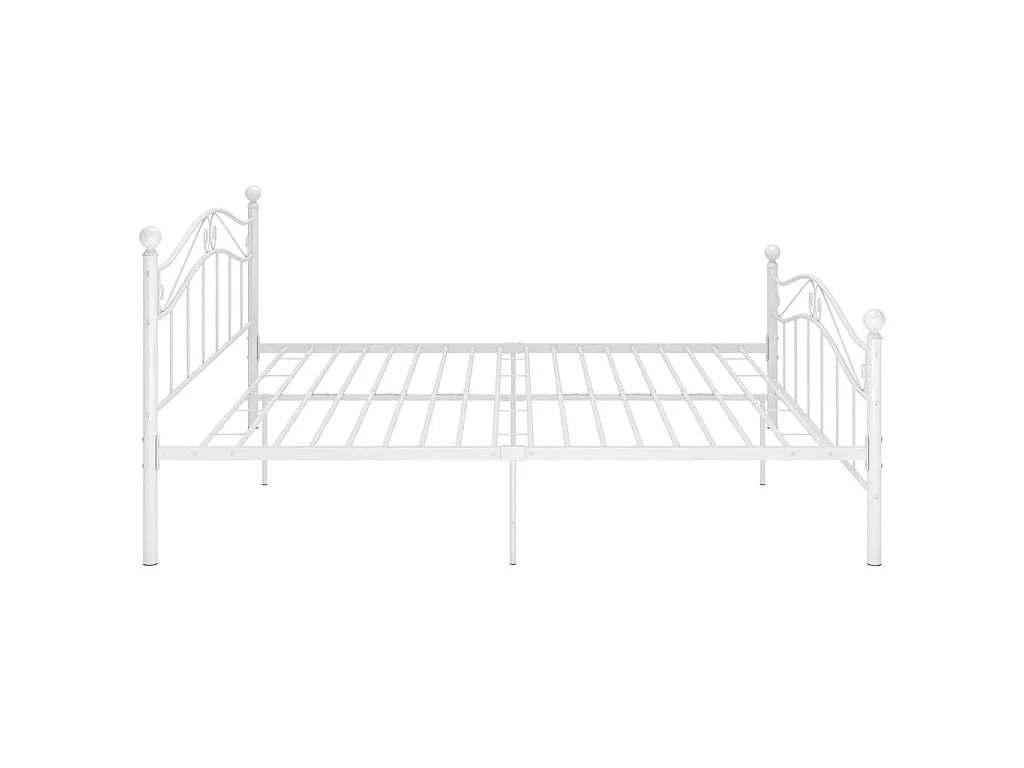 Cama metal 160x200 cm branco PT757428