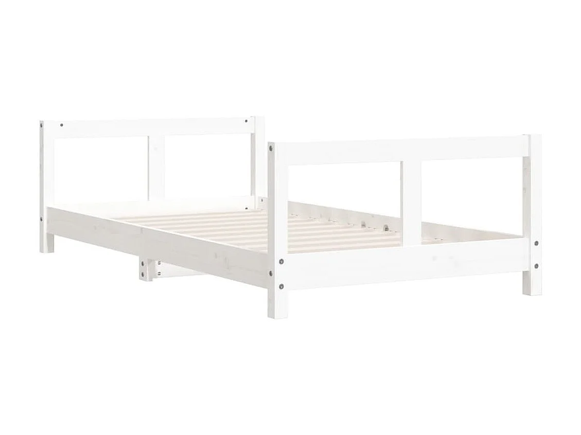 Kinderbedframe 80x160 cm massief grenenhout wit NL88860