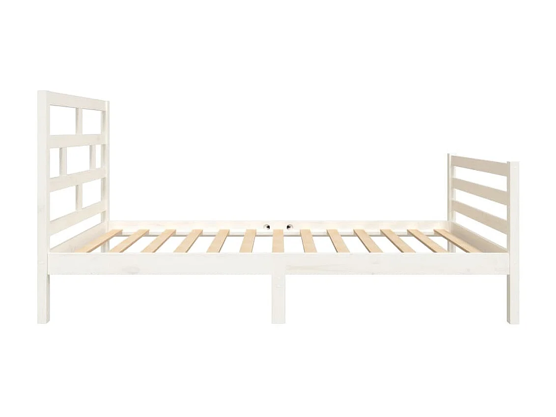 Cama 90x200 cm madeira de pinho maciça branco PT341016