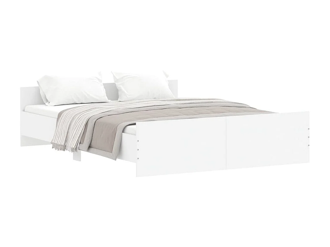 Bedframe met hoofd- en voeteneinde wit 160x200 cm NL42265