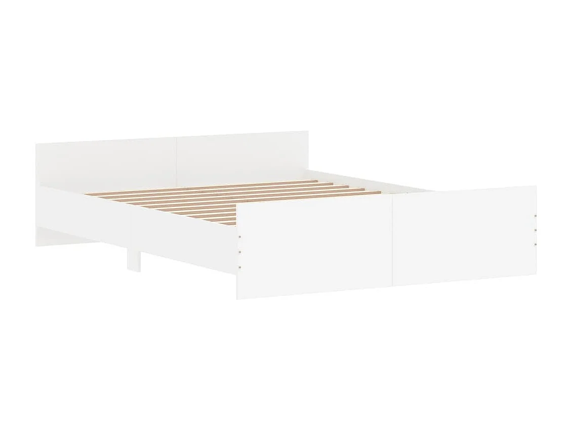 Bedframe met hoofd- en voeteneinde wit 160x200 cm NL42265