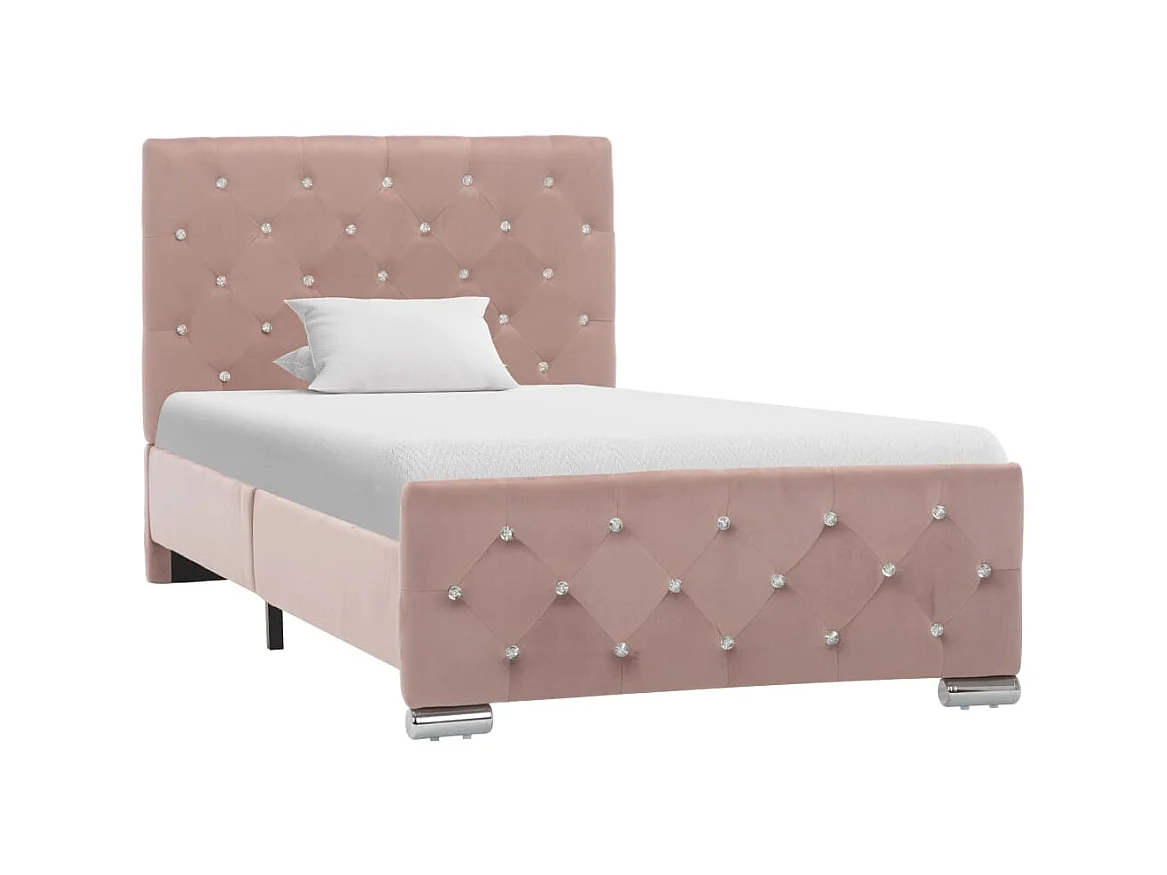Lit-90x200 cm Rose Velours EGGB12391