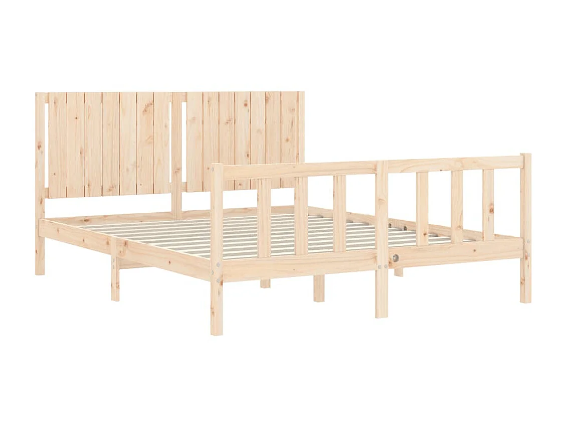 Lit-160x200 cm avec tête de lit bois massif EGGB67030