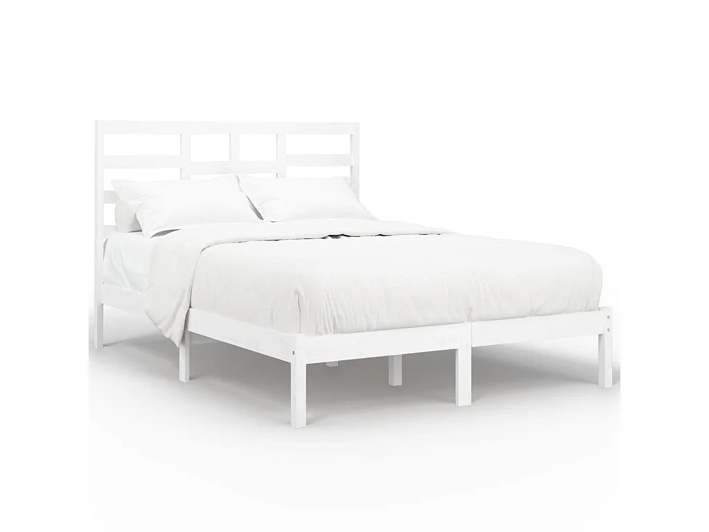 Bedframe massief hout wit 120x200 cm NL76649