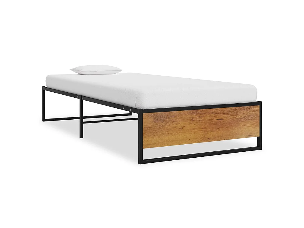 Cama 100x200 cm de metal negra ES77621