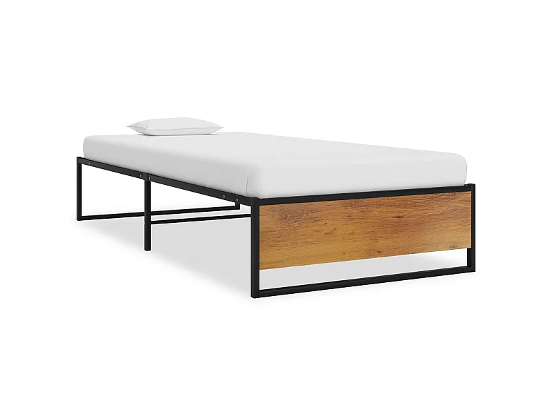 Cama 100x200 cm de metal negra ES77621