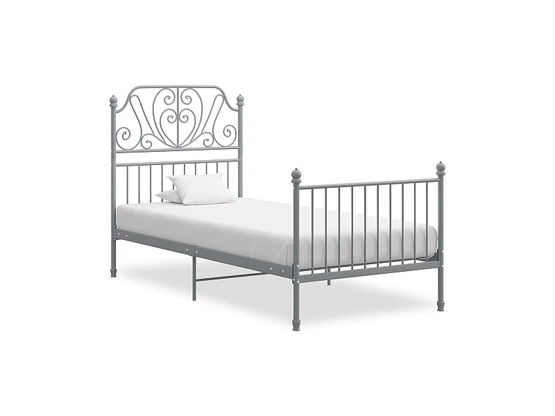 Bedframe metaal grijs 90x200 cm NL81053